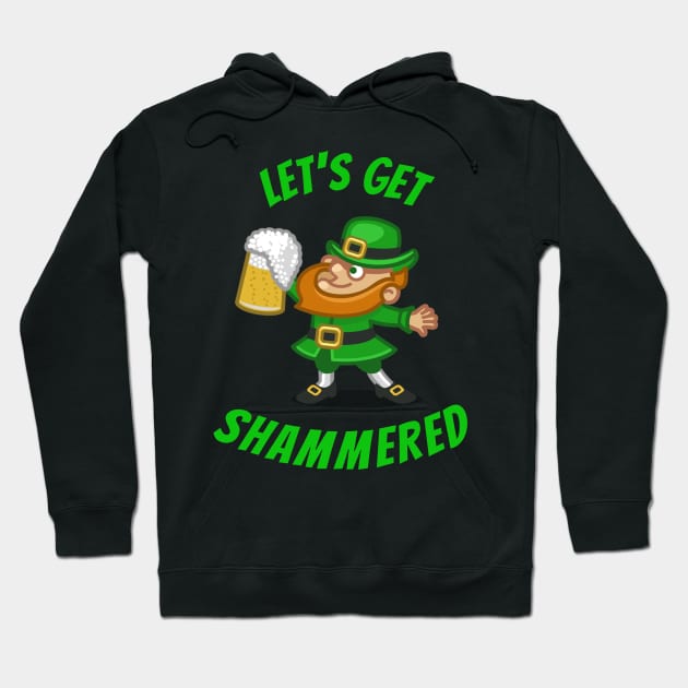 Funny Saint Patricks Day Shamrock and Leprechaun Drinking tshirt Hoodie by BansheeApps